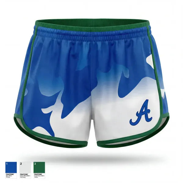 Womens Shorts, The Academy Cheer, Cheer, Teamtime, Team time, sublimation, custom sports apparel, team uniforms, spirit wear, spiritwear, sports uniforms, custom shirts, team store, custom team store, fundraiser sports, apparel fundraiser