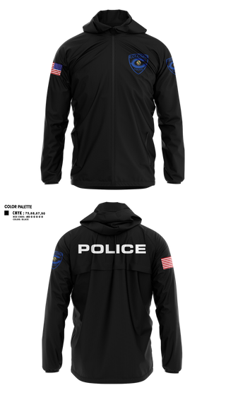 Windbreaker, Colcord Police Dept, , Teamtime, Team time, sublimation, custom sports apparel, team uniforms, spirit wear, spiritwear, sports uniforms, custom shirts, team store, custom team store, fundraiser sports, apparel fundraiser