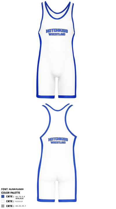 The Hotchkiss School / Hotchkiss Wrestling / Bearcats 19721687 Wrestling Singlet - 3
