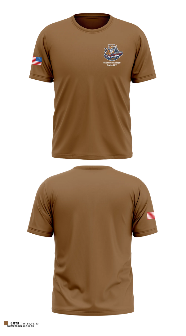 Old School Cotton Shirt, USS NEB GOLD TIGER CRUISE 27, Navy, Teamtime, Team time, sublimation, custom sports apparel, team uniforms, spirit wear, spiritwear, sports uniforms, custom shirts, team store, custom team store, fundraiser sports, apparel fundraiser