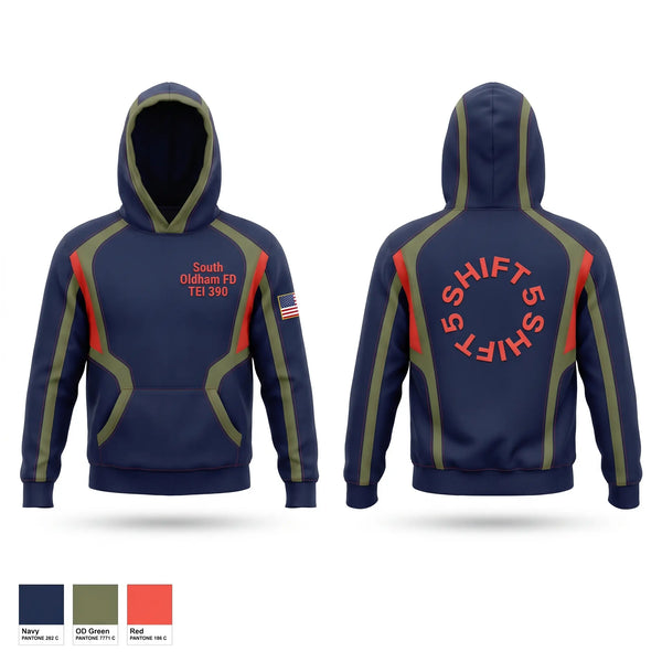 Hoodie, South Oldham FD TEI 390, Fire Department, Teamtime, Team time, sublimation, custom sports apparel, team uniforms, spirit wear, spiritwear, sports uniforms, custom shirts, team store, custom team store, fundraiser sports, apparel fundraiser