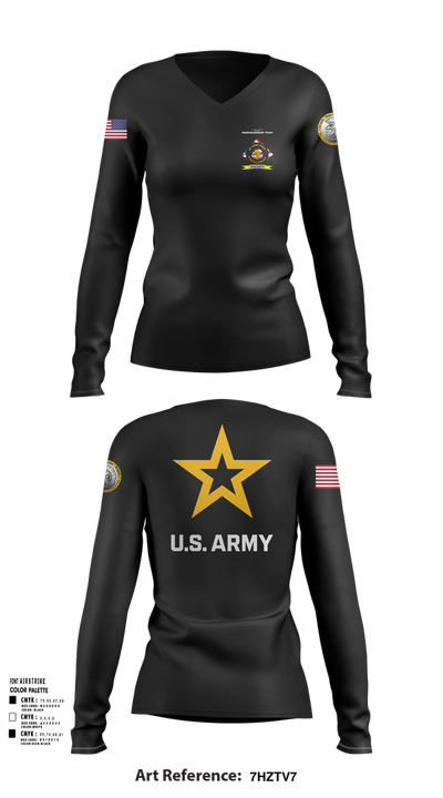 University of Toledo Army Marksmanship Unit 95742667 Women's Long Sleeve V-neck Shirt - 103