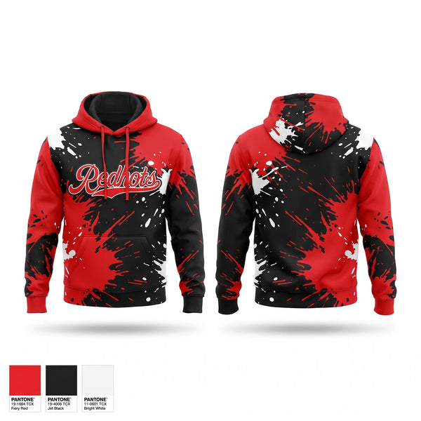 Hoodie, Redhots, Baseball, Teamtime, Team time, sublimation, custom sports apparel, team uniforms, spirit wear, spiritwear, sports uniforms, custom shirts, team store, custom team store, fundraiser sports, apparel fundraiser