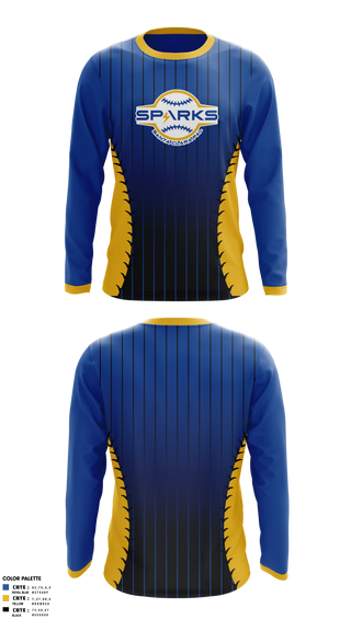 Long Sleeve Performance Shirt, Santa Clara PAL Sparks, Softball, Teamtime, Team time, sublimation, custom sports apparel, team uniforms, spirit wear, spiritwear, sports uniforms, custom shirts, team store, custom team store, fundraiser sports, apparel fundraiser