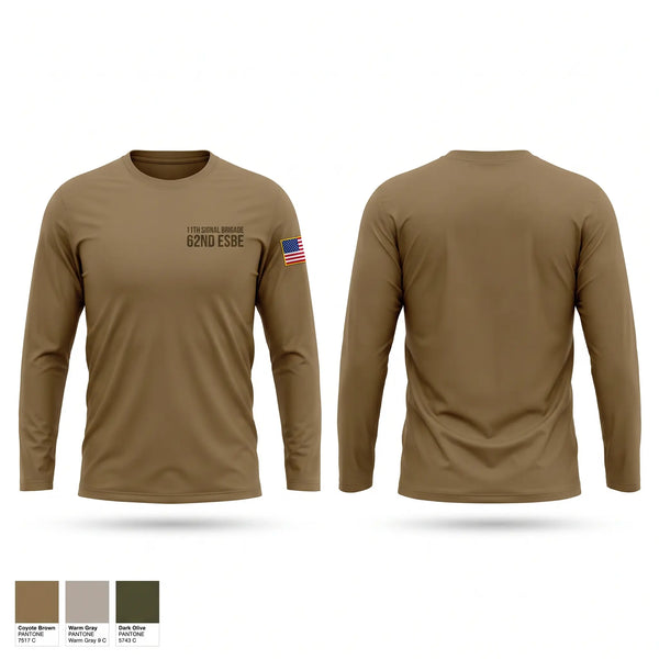 Long Sleeve Performance Shirt, 11th signal brigade 62nd esb-e, Army, Teamtime, Team time, sublimation, custom sports apparel, team uniforms, spirit wear, spiritwear, sports uniforms, custom shirts, team store, custom team store, fundraiser sports, apparel fundraiser