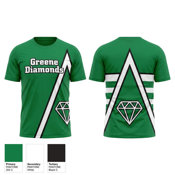 Short Sleeve Performance Shirt, Greene Diamonds, Softball, Teamtime, Team time, sublimation, custom sports apparel, team uniforms, spirit wear, spiritwear, sports uniforms, custom shirts, team store, custom team store, fundraiser sports, apparel fundraiser