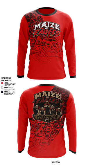 Long Sleeve Performance Shirt, Maize Jr Eagles, , Teamtime, Team time, sublimation, custom sports apparel, team uniforms, spirit wear, spiritwear, sports uniforms, custom shirts, team store, custom team store, fundraiser sports, apparel fundraiser