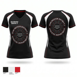 Womens Short Sleeve Vneck Shirt, Dorchester District 2, , Teamtime, Team time, sublimation, custom sports apparel, team uniforms, spirit wear, spiritwear, sports uniforms, custom shirts, team store, custom team store, fundraiser sports, apparel fundraiser