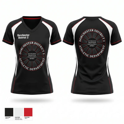 Dorchester District 2 Women's Short Sleeve V-neck Shirt - 1