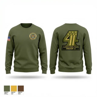 Crew Neck Sweatshirt, Troop 4 Illinois State Police, Police, Teamtime, Team time, sublimation, custom sports apparel, team uniforms, spirit wear, spiritwear, sports uniforms, custom shirts, team store, custom team store, fundraiser sports, apparel fundraiser