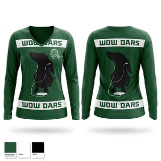 Womens Long Sleeve Vneck Shirt, Watriors, Men's Basketball, Teamtime, Team time, sublimation, custom sports apparel, team uniforms, spirit wear, spiritwear, sports uniforms, custom shirts, team store, custom team store, fundraiser sports, apparel fundraiser