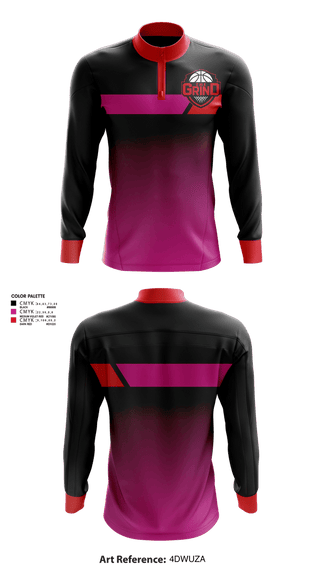 Quarter Zip Jacket, The Grind, Men's Basketball, Teamtime, Team time, sublimation, custom sports apparel, team uniforms, spirit wear, spiritwear, sports uniforms, custom shirts, team store, custom team store, fundraiser sports, apparel fundraiser