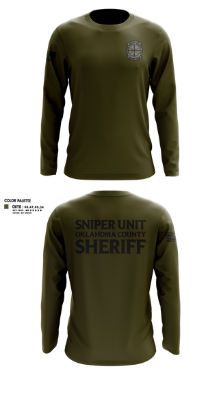 Long Sleeve Performance Shirt, Oklahoma County Sniper Team, Police, Teamtime, Team time, sublimation, custom sports apparel, team uniforms, spirit wear, spiritwear, sports uniforms, custom shirts, team store, custom team store, fundraiser sports, apparel fundraiser