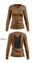 Crenshaw Police Department 63907541 Women's Long Sleeve V-neck Shirt - 1