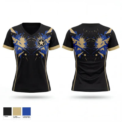 Gold Premier 29654887 Women's Short Sleeve V-neck Shirt - 1