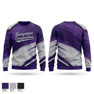 Crew Neck Sweatshirt, Dungeness Greywolves, Baseball, Teamtime, Team time, sublimation, custom sports apparel, team uniforms, spirit wear, spiritwear, sports uniforms, custom shirts, team store, custom team store, fundraiser sports, apparel fundraiser