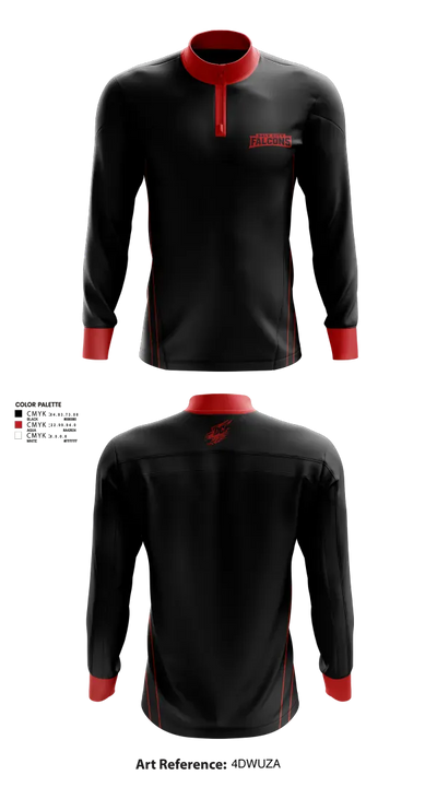 DALY CITY FALCONS 53622082 Quarter Zip Jacket - 5