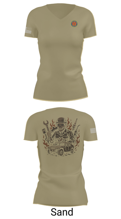 4th Combat Engineer Battalion A Co 69911625 Women's Short Sleeve V-neck Shirt - 88