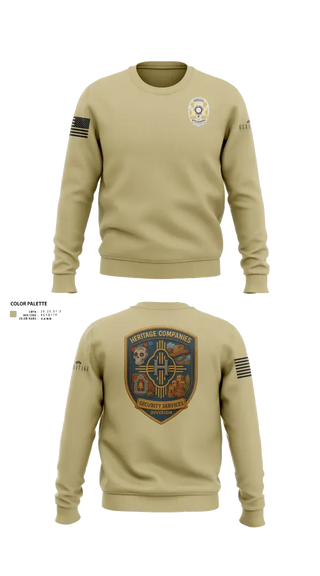 Crew Neck Sweatshirt, Heritage Companies Security Services Division, , Teamtime, Team time, sublimation, custom sports apparel, team uniforms, spirit wear, spiritwear, sports uniforms, custom shirts, team store, custom team store, fundraiser sports, apparel fundraiser