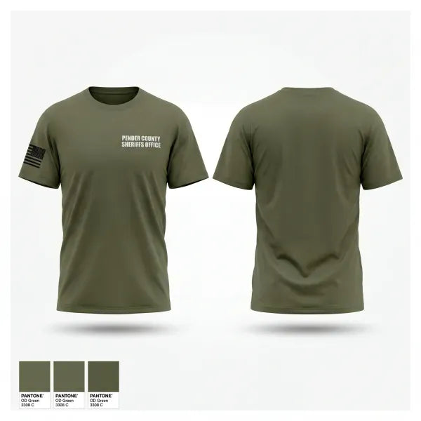 Old School Cotton Feel Shirt, Pender County Sheriff’s Office, Police, Teamtime, Team time, sublimation, custom sports apparel, team uniforms, spirit wear, spiritwear, sports uniforms, custom shirts, team store, custom team store, fundraiser sports, apparel fundraiser