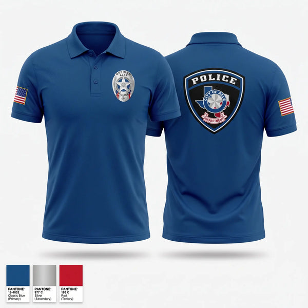 Short Sleeve Performance Polo, Azle Police, Police, Teamtime, Team time, sublimation, custom sports apparel, team uniforms, spirit wear, spiritwear, sports uniforms, custom shirts, team store, custom team store, fundraiser sports, apparel fundraiser