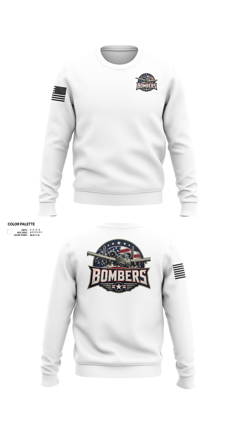 Crew Neck Sweatshirt, Bombers, Baseball, Teamtime, Team time, sublimation, custom sports apparel, team uniforms, spirit wear, spiritwear, sports uniforms, custom shirts, team store, custom team store, fundraiser sports, apparel fundraiser