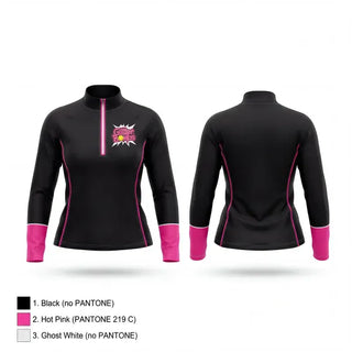 Quarter Zip Jacket, Glitter Bombs, Softball, Teamtime, Team time, sublimation, custom sports apparel, team uniforms, spirit wear, spiritwear, sports uniforms, custom shirts, team store, custom team store, fundraiser sports, apparel fundraiser