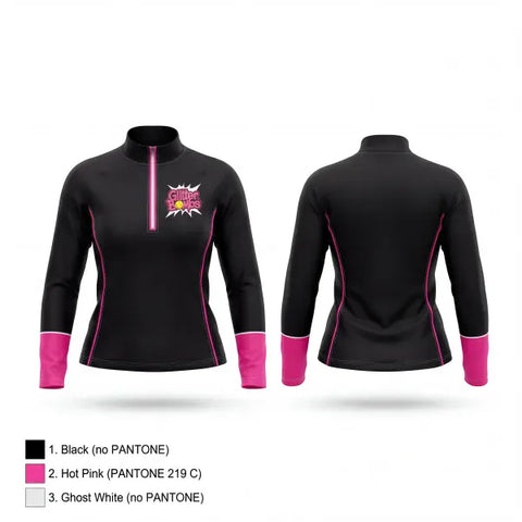 Quarter Zip Jacket, Glitter Bombs, Softball, Teamtime, Team time, sublimation, custom sports apparel, team uniforms, spirit wear, spiritwear, sports uniforms, custom shirts, team store, custom team store, fundraiser sports, apparel fundraiser