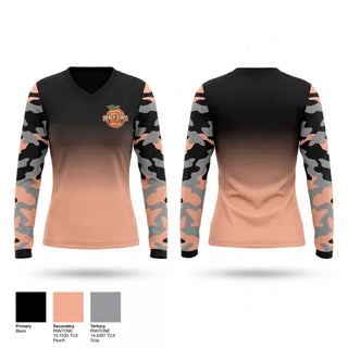 Womens Long Sleeve Vneck Shirt, Peach State Select, Men's Basketball, Teamtime, Team time, sublimation, custom sports apparel, team uniforms, spirit wear, spiritwear, sports uniforms, custom shirts, team store, custom team store, fundraiser sports, apparel fundraiser