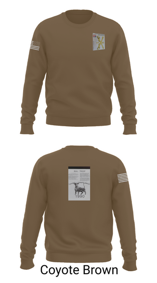 Crew Neck Sweatshirt, 2nd Armored Cavalry Regiment, , Teamtime, Team time, sublimation, custom sports apparel, team uniforms, spirit wear, spiritwear, sports uniforms, custom shirts, team store, custom team store, fundraiser sports, apparel fundraiser