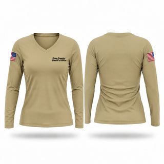 Womens Long Sleeve Vneck Shirt, Dare County Sheriff’s Office, Police, Teamtime, Team time, sublimation, custom sports apparel, team uniforms, spirit wear, spiritwear, sports uniforms, custom shirts, team store, custom team store, fundraiser sports, apparel fundraiser