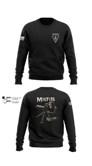 Crew Neck Sweatshirt, 2/11 killer troop, Army, Teamtime, Team time, sublimation, custom sports apparel, team uniforms, spirit wear, spiritwear, sports uniforms, custom shirts, team store, custom team store, fundraiser sports, apparel fundraiser