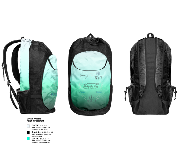 Gear Bag, Flossophy Dental Partners Pelotonia, Cycling, Teamtime, Team time, sublimation, custom sports apparel, team uniforms, spirit wear, spiritwear, sports uniforms, custom shirts, team store, custom team store, fundraiser sports, apparel fundraiser