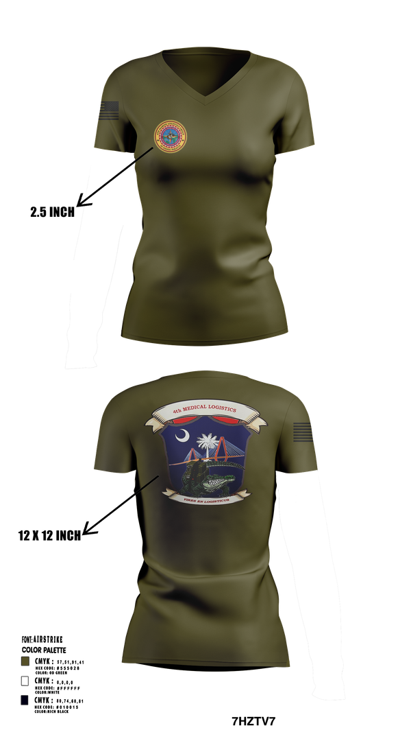 Womens Short Sleeve Vneck Shirt, 4th Medical Logistics, Marines, Teamtime, Team time, sublimation, custom sports apparel, team uniforms, spirit wear, spiritwear, sports uniforms, custom shirts, team store, custom team store, fundraiser sports, apparel fundraiser