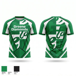 Soft Poly Tee Cotton Like Feel, Greene Diamonds, Softball, Teamtime, Team time, sublimation, custom sports apparel, team uniforms, spirit wear, spiritwear, sports uniforms, custom shirts, team store, custom team store, fundraiser sports, apparel fundraiser