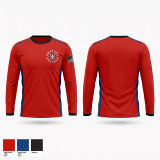 Long Sleeve Performance Shirt, Tracy City, Fire Department, Teamtime, Team time, sublimation, custom sports apparel, team uniforms, spirit wear, spiritwear, sports uniforms, custom shirts, team store, custom team store, fundraiser sports, apparel fundraiser
