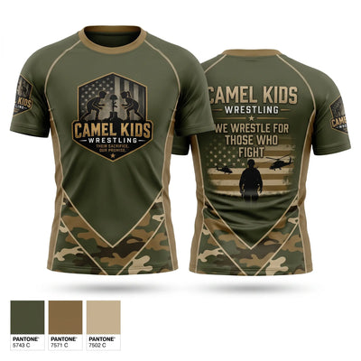 Camel kids 2026 Short Sleeve Rash Guard Shirt - 1