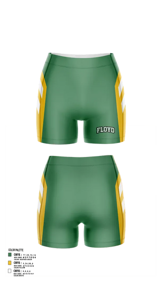 Womens Shorts, Floyd Central, Women's Volleyball, Teamtime, Team time, sublimation, custom sports apparel, team uniforms, spirit wear, spiritwear, sports uniforms, custom shirts, team store, custom team store, fundraiser sports, apparel fundraiser