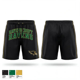 Athletic Shorts With Pockets, Ravenscroft Ravens Track & Field, Track & Field, Teamtime, Team time, sublimation, custom sports apparel, team uniforms, spirit wear, spiritwear, sports uniforms, custom shirts, team store, custom team store, fundraiser sports, apparel fundraiser