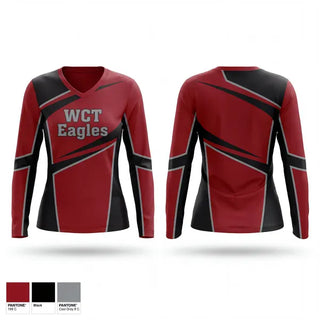 Womens Long Sleeve Vneck Shirt, WCT Eagles, Softball, Teamtime, Team time, sublimation, custom sports apparel, team uniforms, spirit wear, spiritwear, sports uniforms, custom shirts, team store, custom team store, fundraiser sports, apparel fundraiser