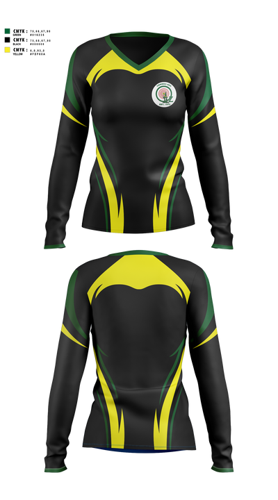 Oswego  RFC  Wizards Women's Long Sleeve V-neck Shirt - 2