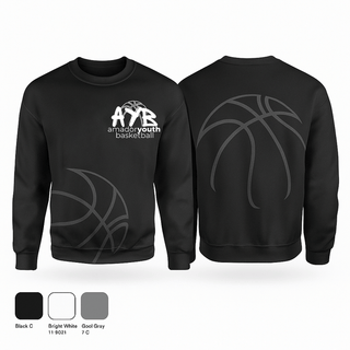 Crew Neck Sweatshirt, Amador Youth Basketball, Men's Basketball, Teamtime, Team time, sublimation, custom sports apparel, team uniforms, spirit wear, spiritwear, sports uniforms, custom shirts, team store, custom team store, fundraiser sports, apparel fundraiser