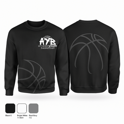 Amador Youth Basketball  Crew Neck Sweatshirt - 1