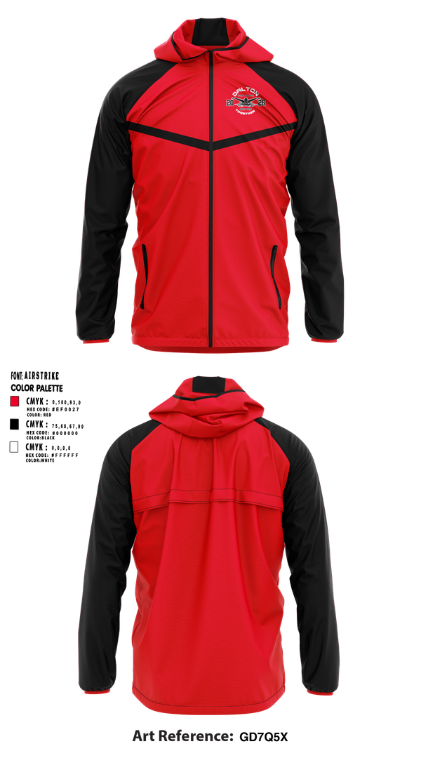 Windbreaker, Dalton Junior High School Swimming, Swimming, Teamtime, Team time, sublimation, custom sports apparel, team uniforms, spirit wear, spiritwear, sports uniforms, custom shirts, team store, custom team store, fundraiser sports, apparel fundraiser