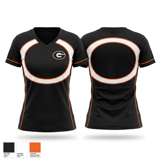 Womens Short Sleeve Vneck Shirt, Green, Wrestling, Teamtime, Team time, sublimation, custom sports apparel, team uniforms, spirit wear, spiritwear, sports uniforms, custom shirts, team store, custom team store, fundraiser sports, apparel fundraiser