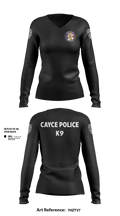 Cayce Police K9 35627395 Women's Long Sleeve V-neck Shirt - 101