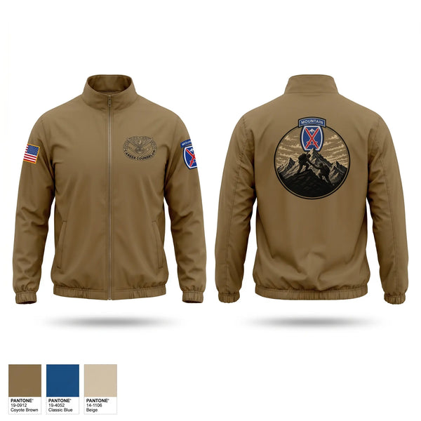 Windbreaker, 10th Mountain Division, Army, Teamtime, Team time, sublimation, custom sports apparel, team uniforms, spirit wear, spiritwear, sports uniforms, custom shirts, team store, custom team store, fundraiser sports, apparel fundraiser