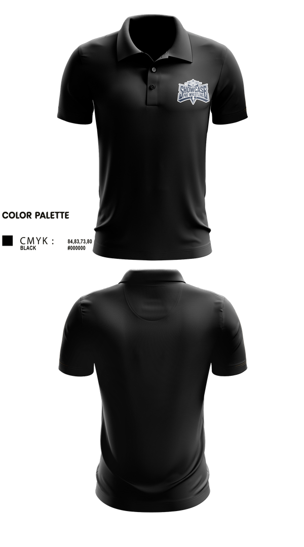 Short Sleeve Performance Polo, Showcase Pro Wrestling, Wrestling, Teamtime, Team time, sublimation, custom sports apparel, team uniforms, spirit wear, spiritwear, sports uniforms, custom shirts, team store, custom team store, fundraiser sports, apparel fundraiser