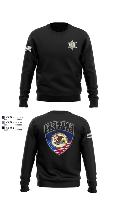 Manhattan Police Department 25505954 Crew Neck Sweatshirt - 102