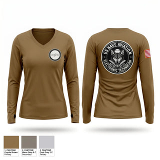 Womens Long Sleeve Vneck Shirt, Hsm-79, Navy, Teamtime, Team time, sublimation, custom sports apparel, team uniforms, spirit wear, spiritwear, sports uniforms, custom shirts, team store, custom team store, fundraiser sports, apparel fundraiser